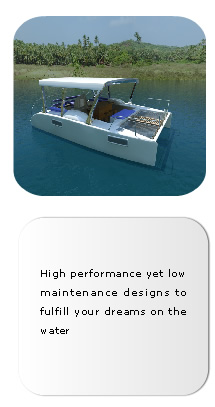 A range of award winning, record breaking water craft from 30 to 200 ft